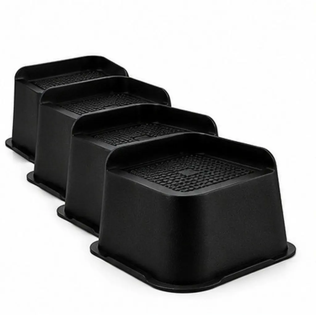 4Pcs Anti-Slip Furniture Riser Blocks Multi-Function Bed Frame Lifts for Couch Sofa Cabinet Desk Legs Heavy Duty Home Office