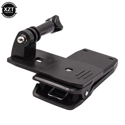 360 stopni obrotowy plecak kapelusz klip Clamp góra dla Gopro Hero 5 3 4 sesja SJCAM SJ4000 dla Xiaomi Yi 4K Go Pro akcesoria