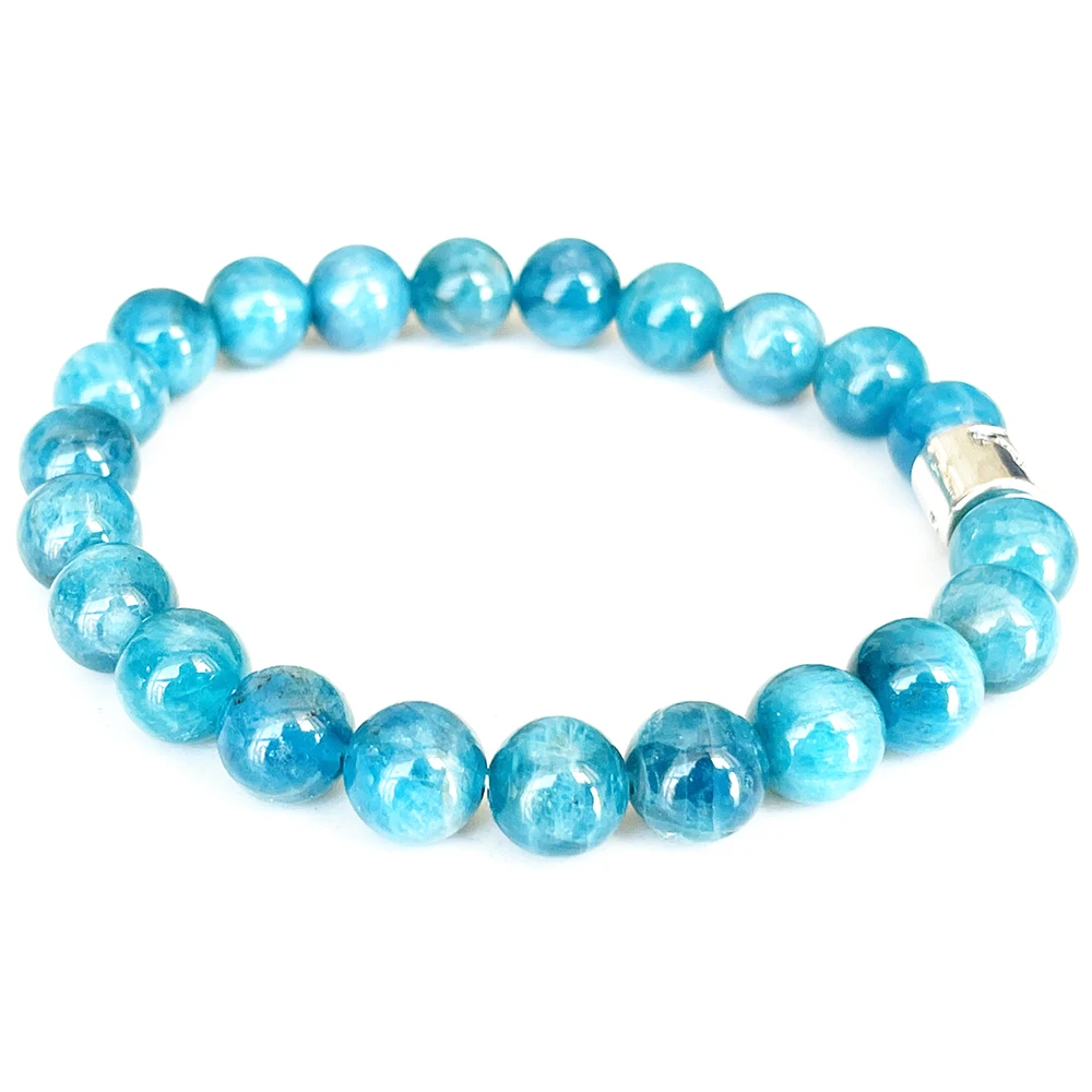 MG1666 Fashion Sagittarius Zodiac Womens Bracelet 8 MM AAA Grade Apatite Energy Wrist Mala Natural Handmade Gemstone Jewelry