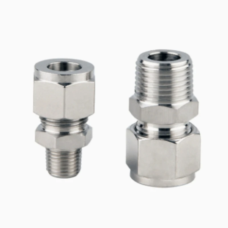 1pcs 304 Stainless Steel Compression Fitting Straight Connector, Precision Stainless Steel Tube Compression Union