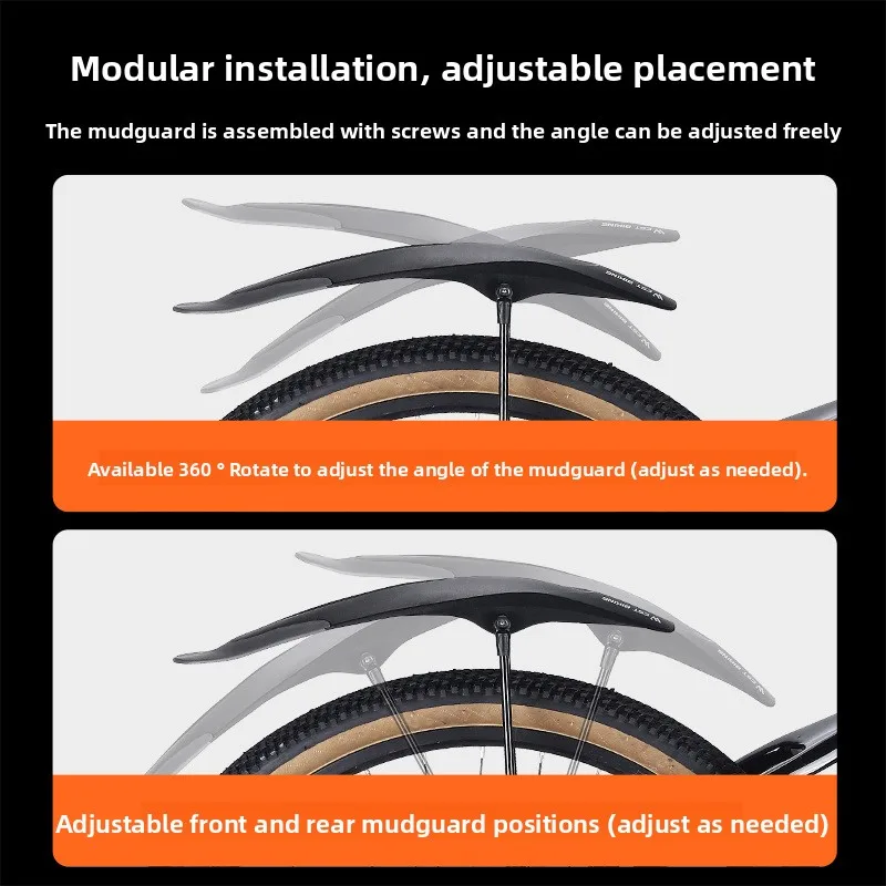 

WEST BIKING Quick Release Bicycle Fender - Universal 26/27.5/29 Inch Rainproof Mud Guard