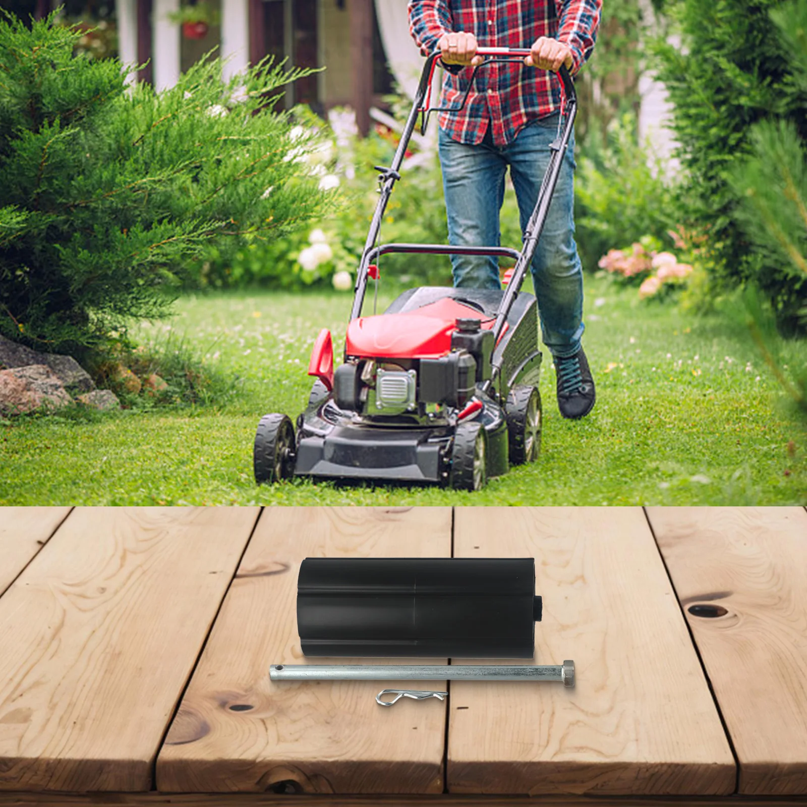 

Garden Maintenance Deck Roller Set Deck Roller And Rod Set Lawn Mower Rollers Efficient Cutting Height Long-lasting Performance