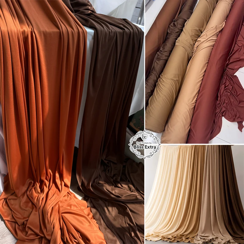 Extra Wide Knit Fabric Soft Stretch Jersey Drapery Material for Curtains Room Decor, Clothing Sewing, DIY Crafts & Backdrops