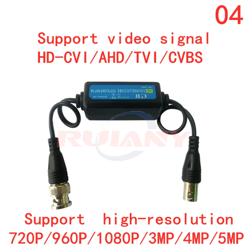 Surveillance video jammer HDCVI/AHD/TVI/CVBS camera filter ground loop isolator
