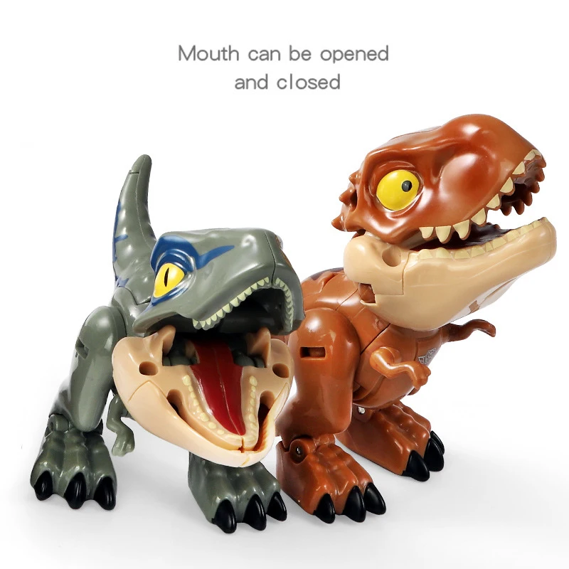 4PCS Mini Finger Dinosaur Deformation Toys Set Children Educational Movable Joint Robot Transformation Birthday Gift