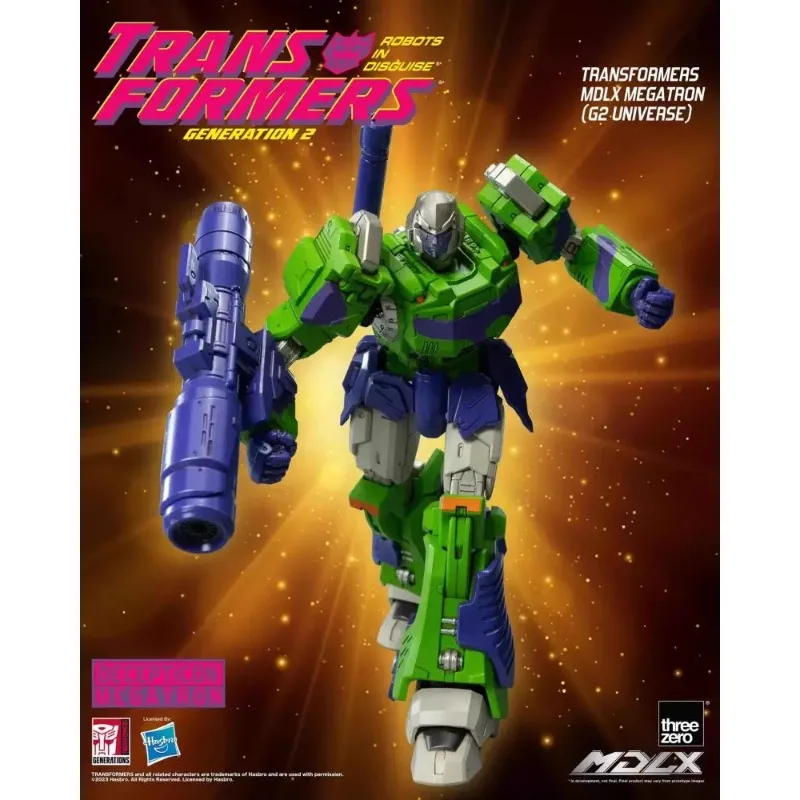 متوفر في المخزون Threezero 3A MDLX Megatron G2 ألعاب متحولة باللون الأخضر منتجات نهائية متنقلة مجموعة شخصيات الحركة هدية