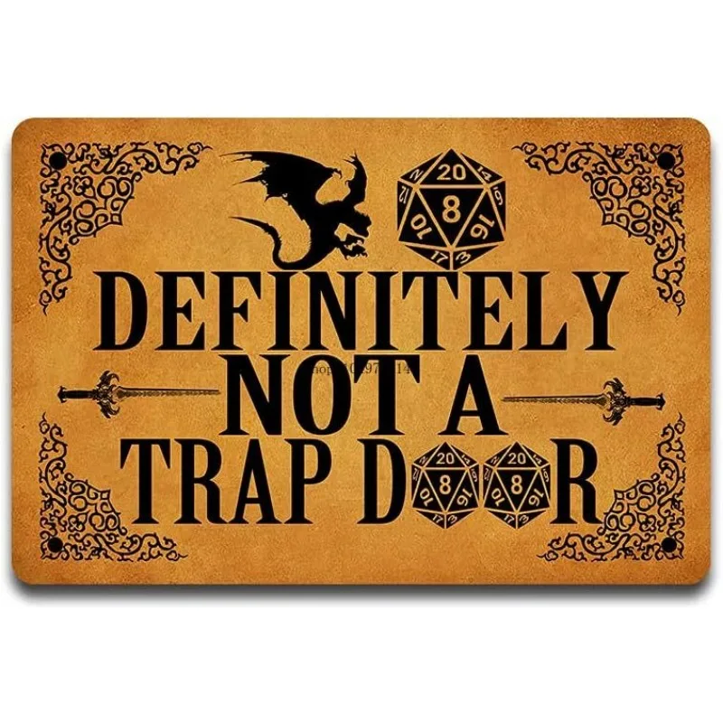 

Definitely Not a Trap Door Doormat Fun Housewarming Gift Non-Slip door mat floor mat