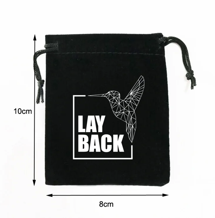 

100 Pcs 8x10cm + 100 Pcs 8x17cm Drawstring Black Velvet Bags Printed With White Color Logo Gift Packaging Pouches