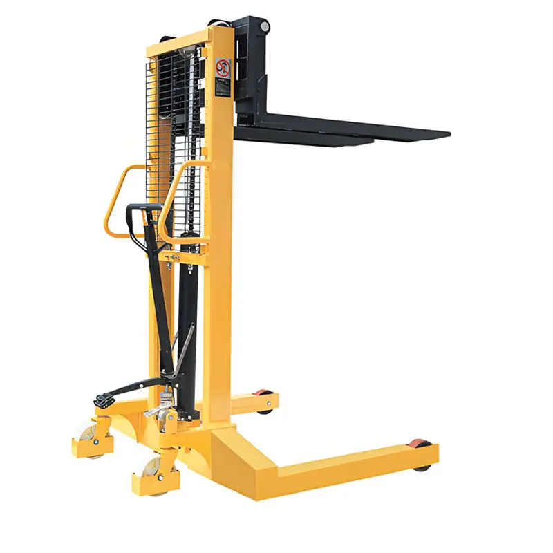 C-frame manual stacker 1000kg/2000kg hydraulic electric forklift 4WD polyurethane tire installation operation energy