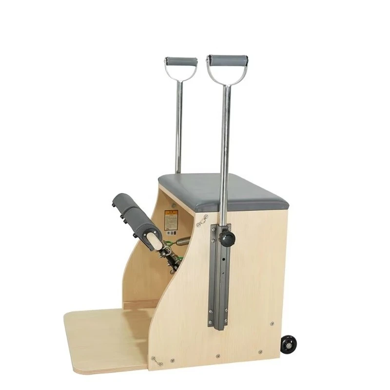 YTYIN Queenlife White Maple Pilates Chair | SRP131 Model with Handles & Steel Base