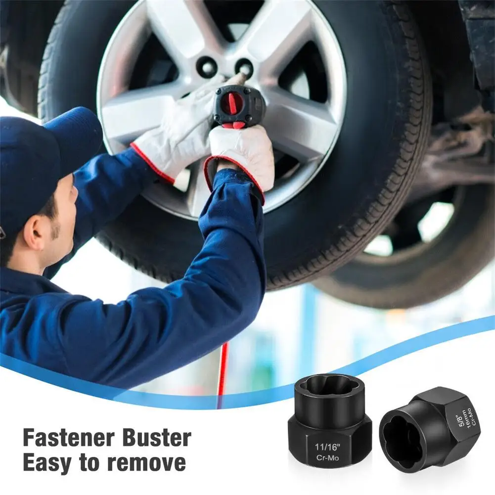 13Pcs Bolt Nut Extractor Set 3/8" Square Drive Nut Remover Socket Tool Wheel Lock Removal Kit For Damaged Frozen Studs Screws