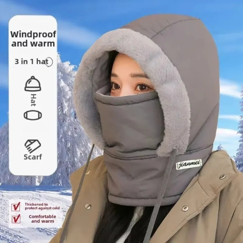  Balaclava Cold Weather Windproof Ski Visor Winter Breathable Thermal Face Mask Neck Warmer Scarf Helmet Hood Cycling Neck Warmer 