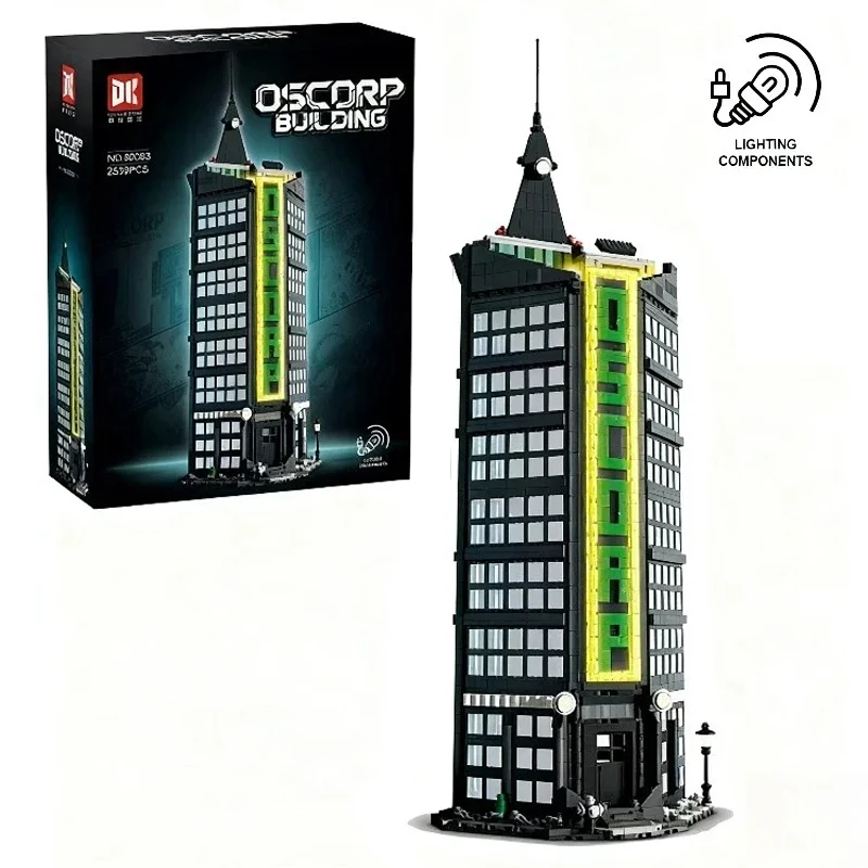 

2539PCS Creative Black Building Mansion Building Blocks Model Landmark Building Sets Desktop Ornament Gift For Kids Adult Boy
