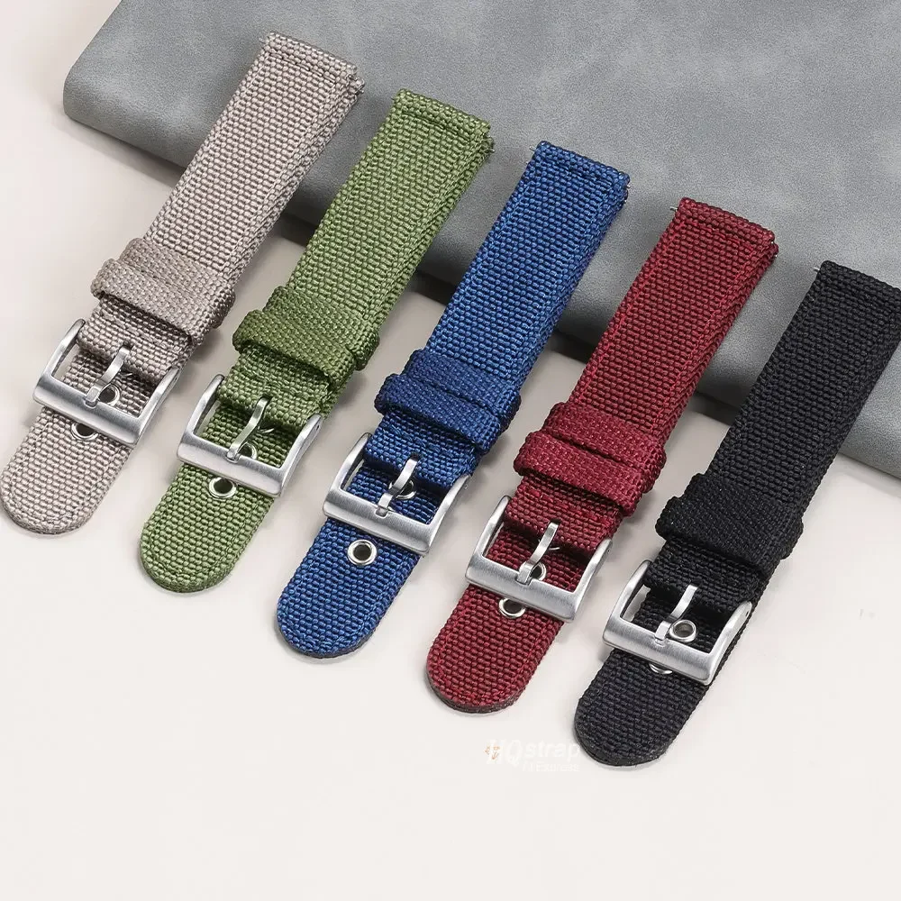 High Quality Nylon Watch Band  22mm 18mm 20mm for Samsung Galaxy Watch 4 5 for Military Strap Bracelet Quick Release Breathable