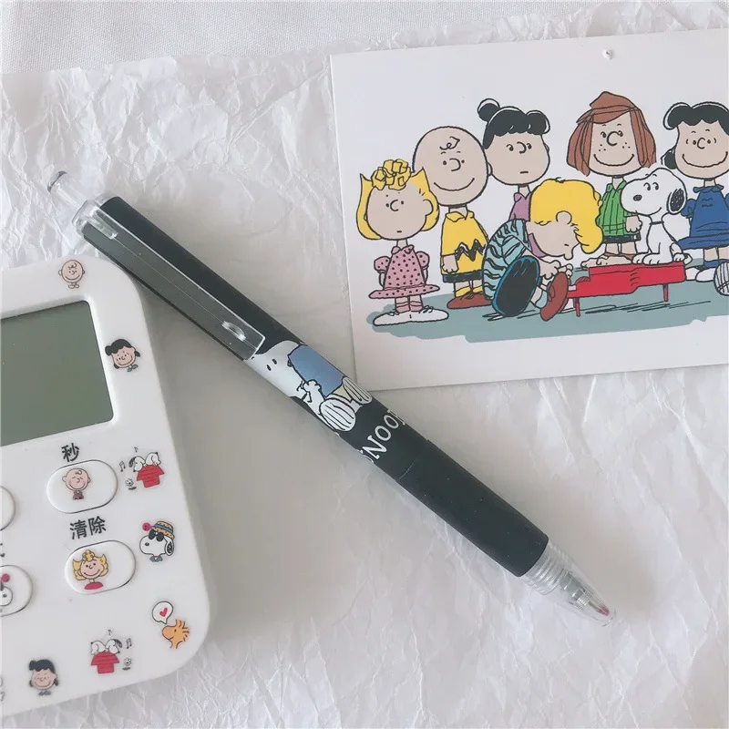 Snoopy Cute Gel Pen Kawaii Ballpoint Pen 0.5mm Black Ink Cartoon School Student Stationery Office Supplies Gel Ink Pen Gifts