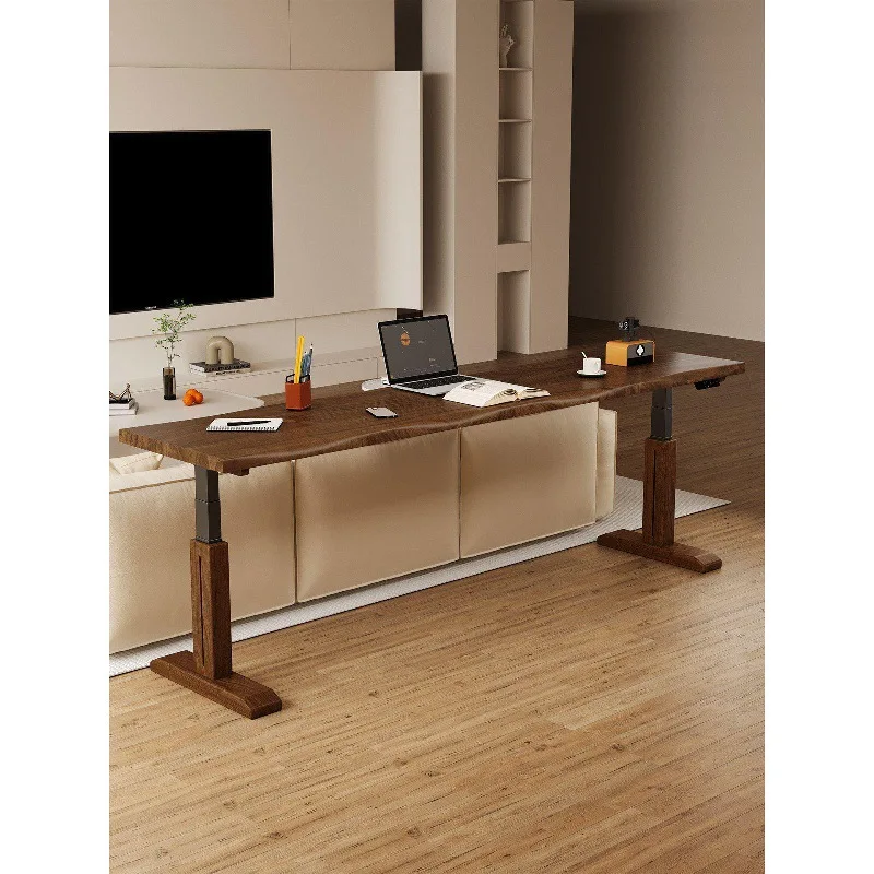 Black walnut electric lifting table horizontal hall sofa back long table to living room makeup table desk