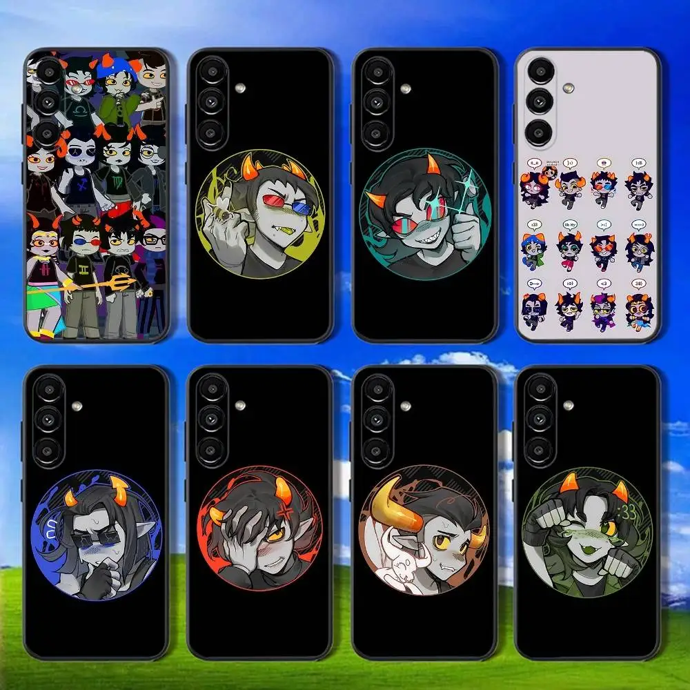 

H-Homestucks T-Trolls Phone Case For Samsung Galaxy A13,A21s,A22,A31,A32,A52,A53,A71,A80,Soft Black Shell