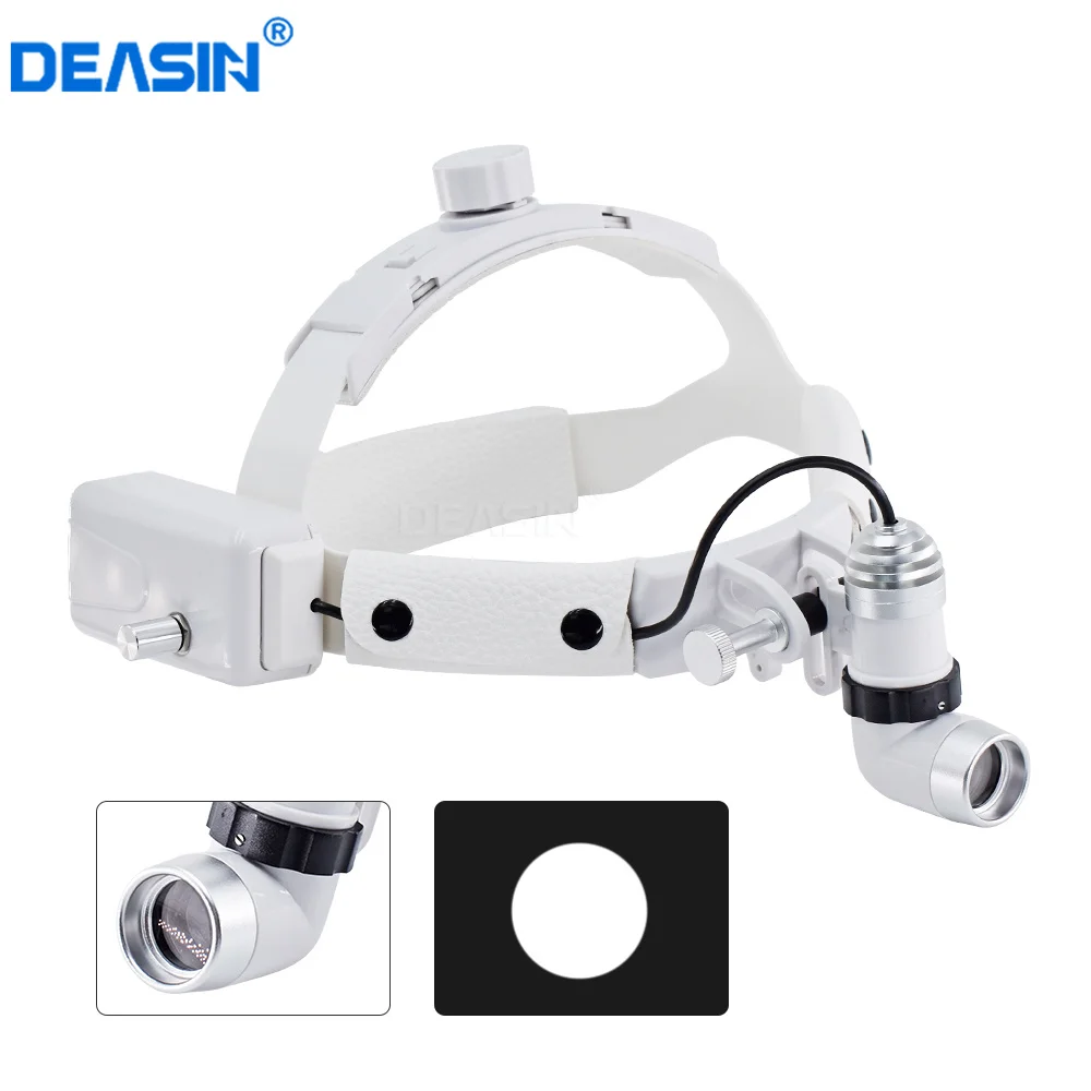 

White Dental 5W LED Head Light Lamp for Binocular Loupes Brightness Spot Adjustable Dentistry Lab Headlamp Surgical Headlight