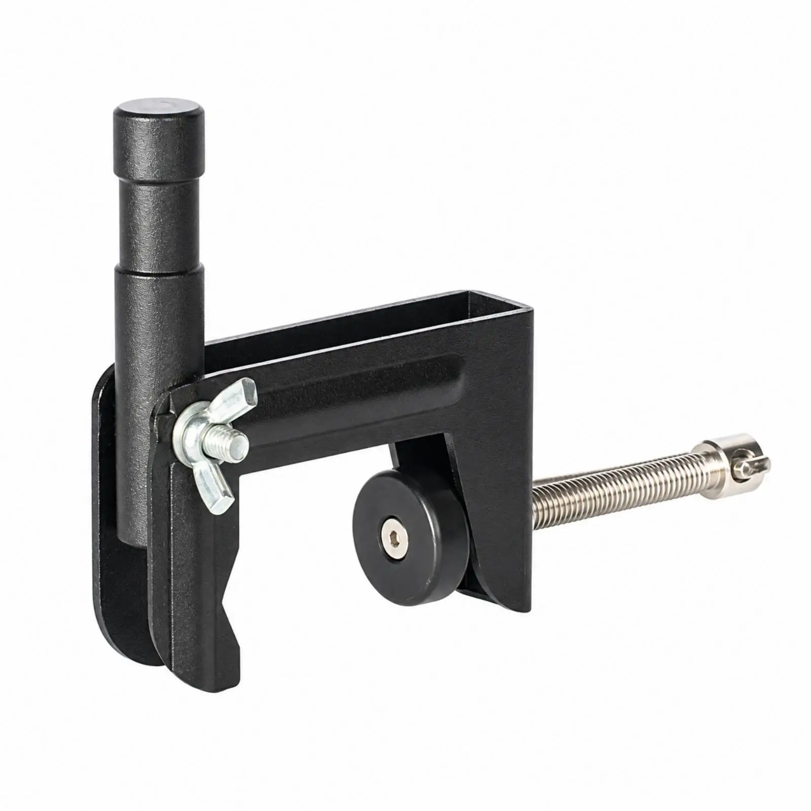 Multi Purpose Photography Clamp with Round Pad and Cylindrical Post for Creative Workspace and Studio Use