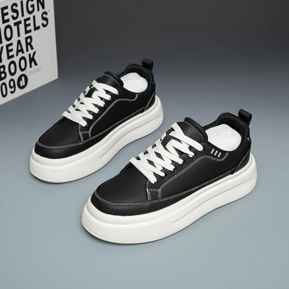 Neu eingetroffene Herren-Sneaker aus PU-Leder, bequeme Wanderschuhe, Freizeitschuhe, modische Herren-Tennisschuhe, Skateboard-Schuhe – Detail 11