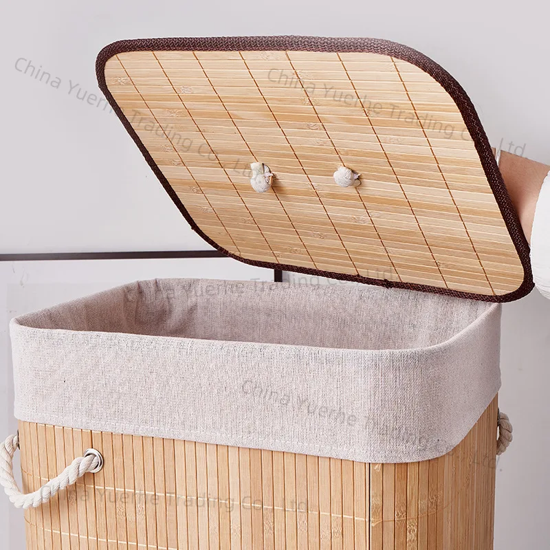 

Брудная одежда Бамбуковое плетеное ведро для грязной одежды Корзина для хранения в общежитии Хранение аксессуаров Большое белье