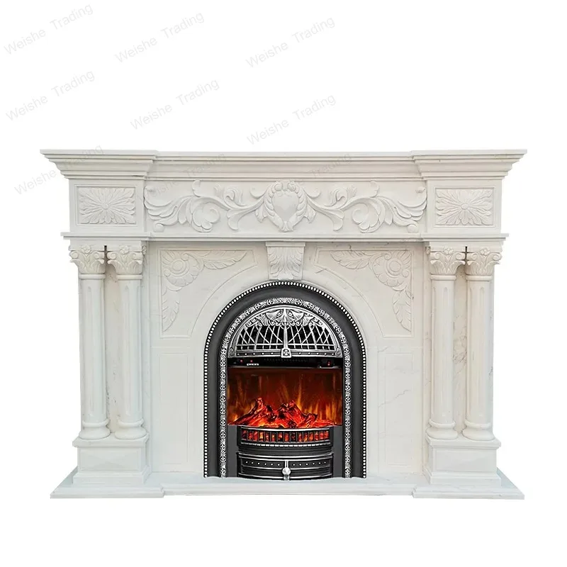 

Nordic Rustic Living Room Fireplace Classic White French Wooden Living Room Cabinets Modern Furniture Home