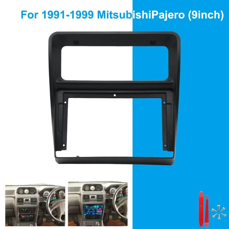 

Car Radio Fascia Frame For Mitsubishi Pajero Montero Shogun 1991-1999 Dash Panel Trim Kit Stereo Installation Mount