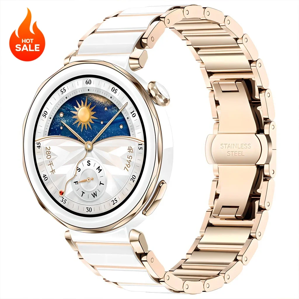 18 ミリメートルユニバーサル時計ストラップ Huawei 社 GT5 プロ 42 ミリメートル GT5 41 ミリメートル GT4 41 ミリメートルステンレス鋼バンドバタフライバックルアクセサリー