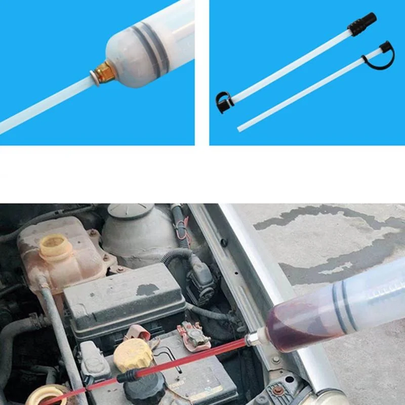 200cc Automotive Fluid Extractor Pump Manual Fuel Oil Change Suction Filler Evacuator with Hose