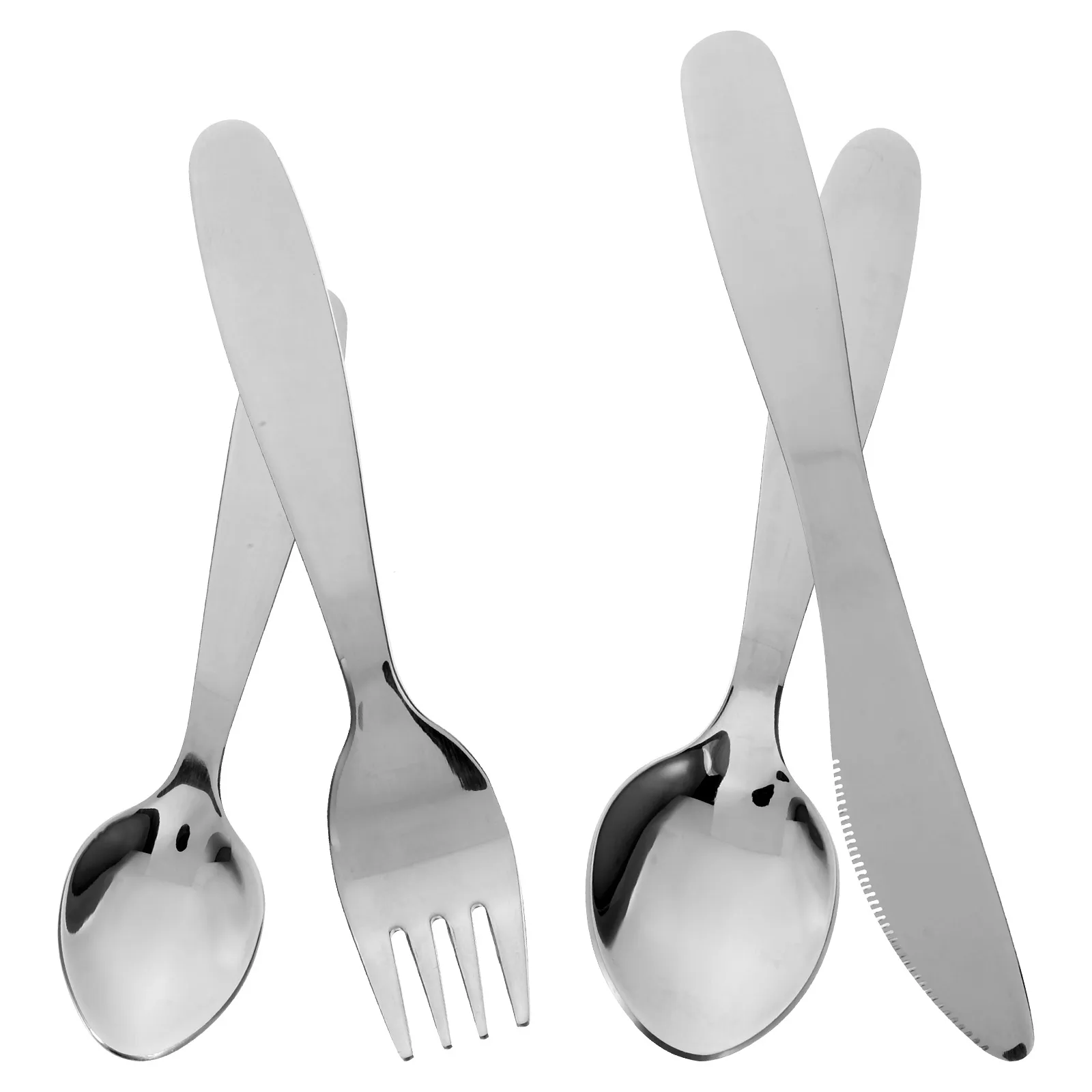 

1 set 304 Stainless Kids Dinnerware Child Fork Spoon Soup Spoon Hygiene Portable Silverware For Kids Set