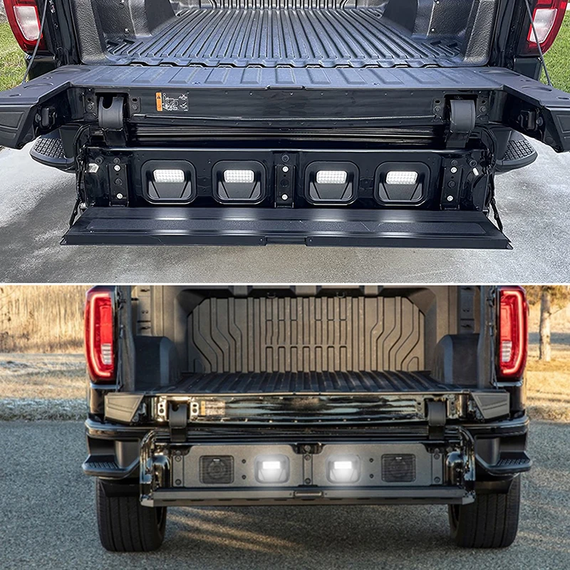 2Pcs LED Rear Tailgate Step Light Kit For GMC Sierra 1500 Chevy Silverado 1500 2500HD 3500HD 2020 2021 2022