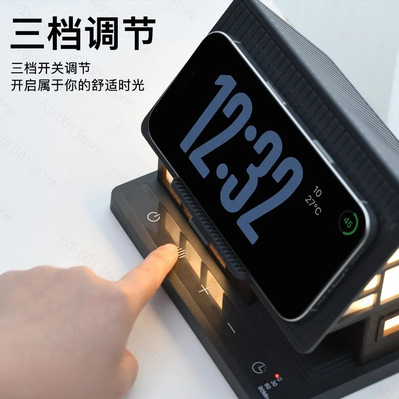 Modern Smart Home Night Light Mini Wireless Charger Bedside Light Warm White Light Emitting Diode Touch