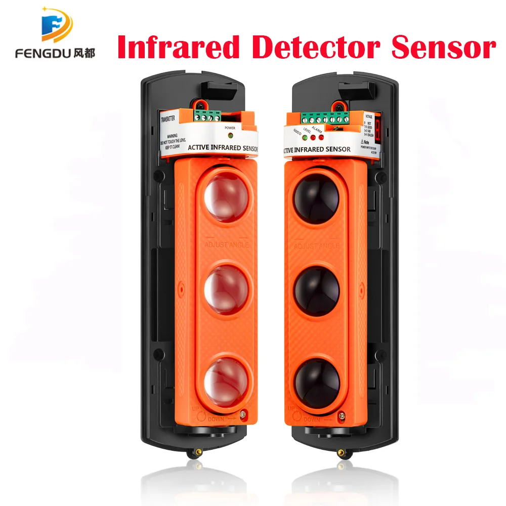 كاشف Photoelect ذو 3 أشعة كاشف نشط للأشعة تحت الحمراء في الهواء الطلق مانع لتسرب الماء يستخدم