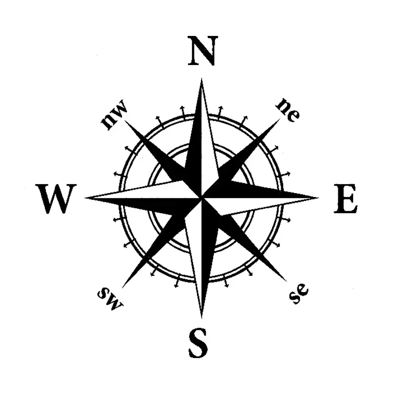 

Car Stickers Personalized Nautical Compass Creative Stickers Waterproof and Sunscreen Car Decoration Accessories PVC