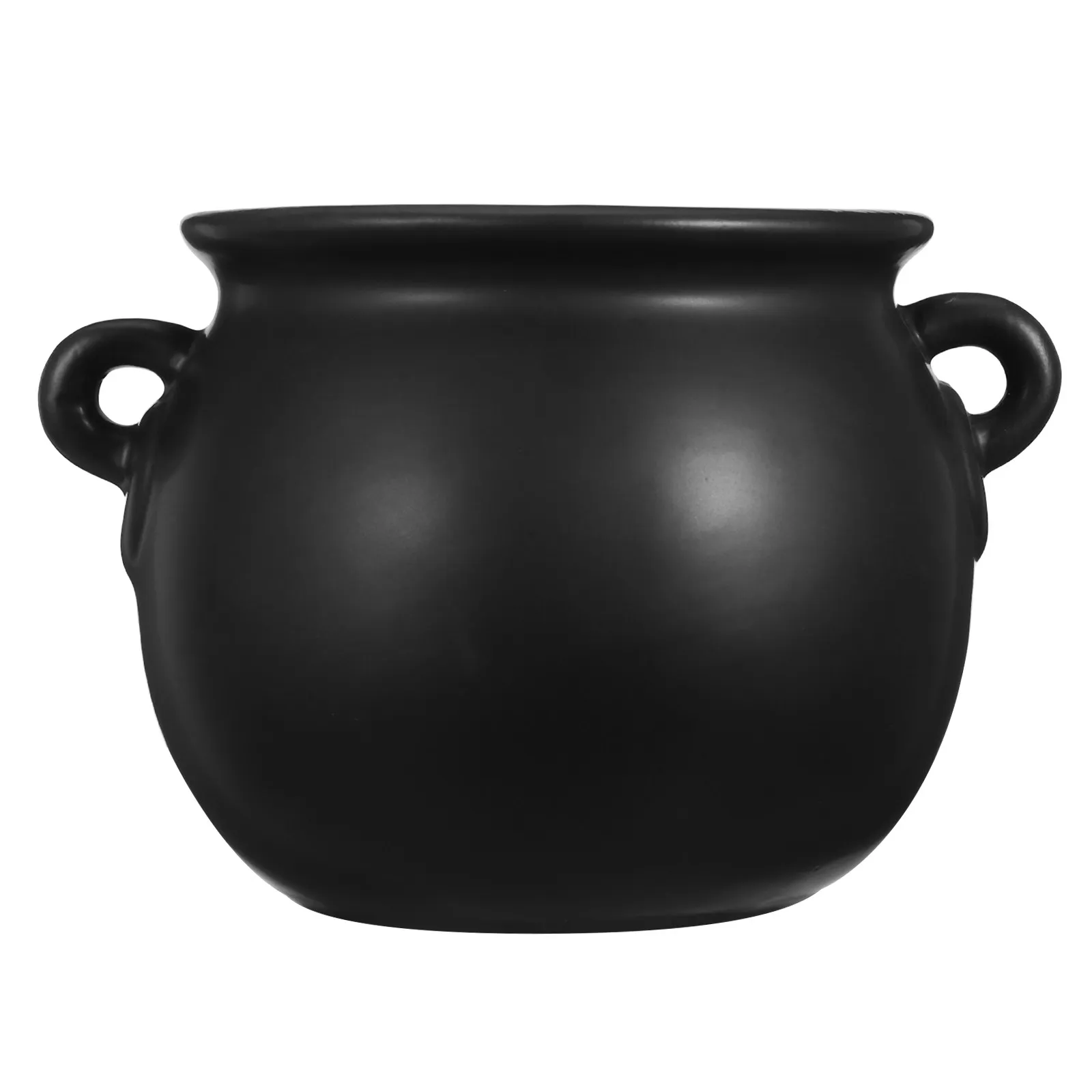 Ceramic Witch Bowl Black Cauldron Pot Halloween Decor Cookie Jar Candy Serving Bowls Decorative Platter