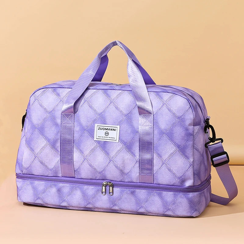 

Модная сумка для спорта и фитнеса, отдельное отделение для обуви, джинсовая сумка с ромбовидным узором, дорожная сумка, сумка для фитнеса и т. д.