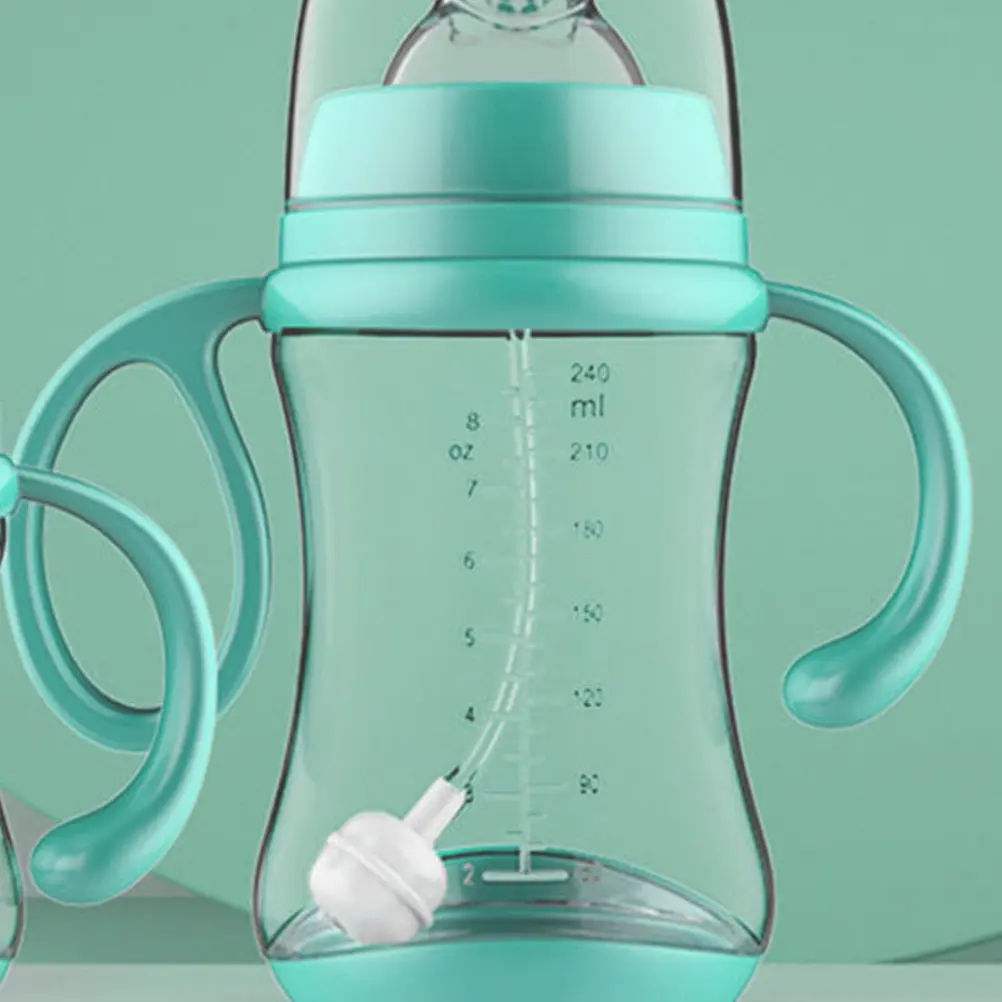 

Wide Mouth Bottle Silicone Heat Resistant Infant Feeder Nursing Bottle Portable Lightweight Feeding Supplies