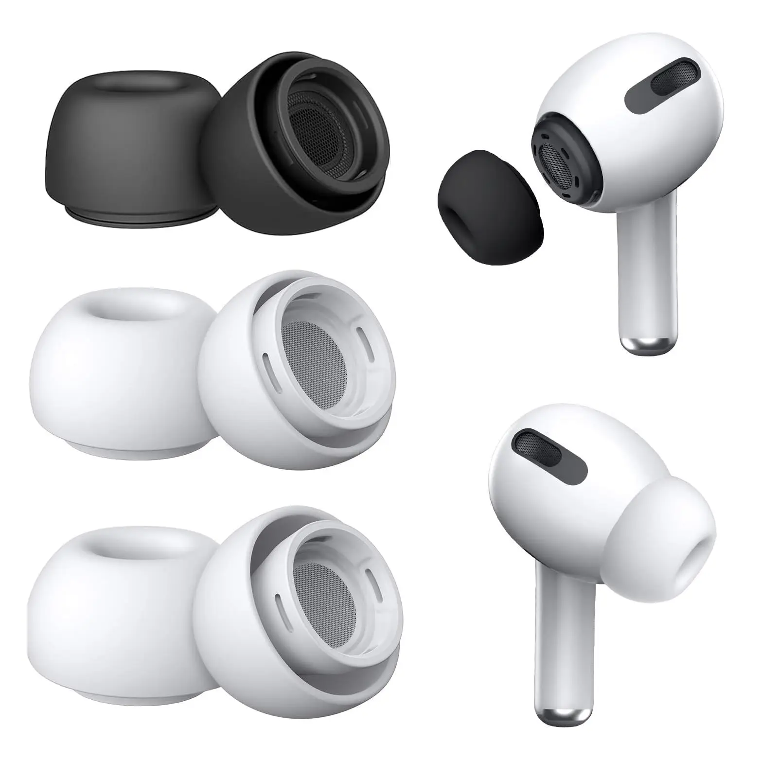 Memory Foam Ohrpolster Für Airpods Pro Drahtlose Bluetooth Kopfhörer Silikon Ohr Abdeckungen Kappen Kopfhörer Ohrpolster Eartips 2 teile/para