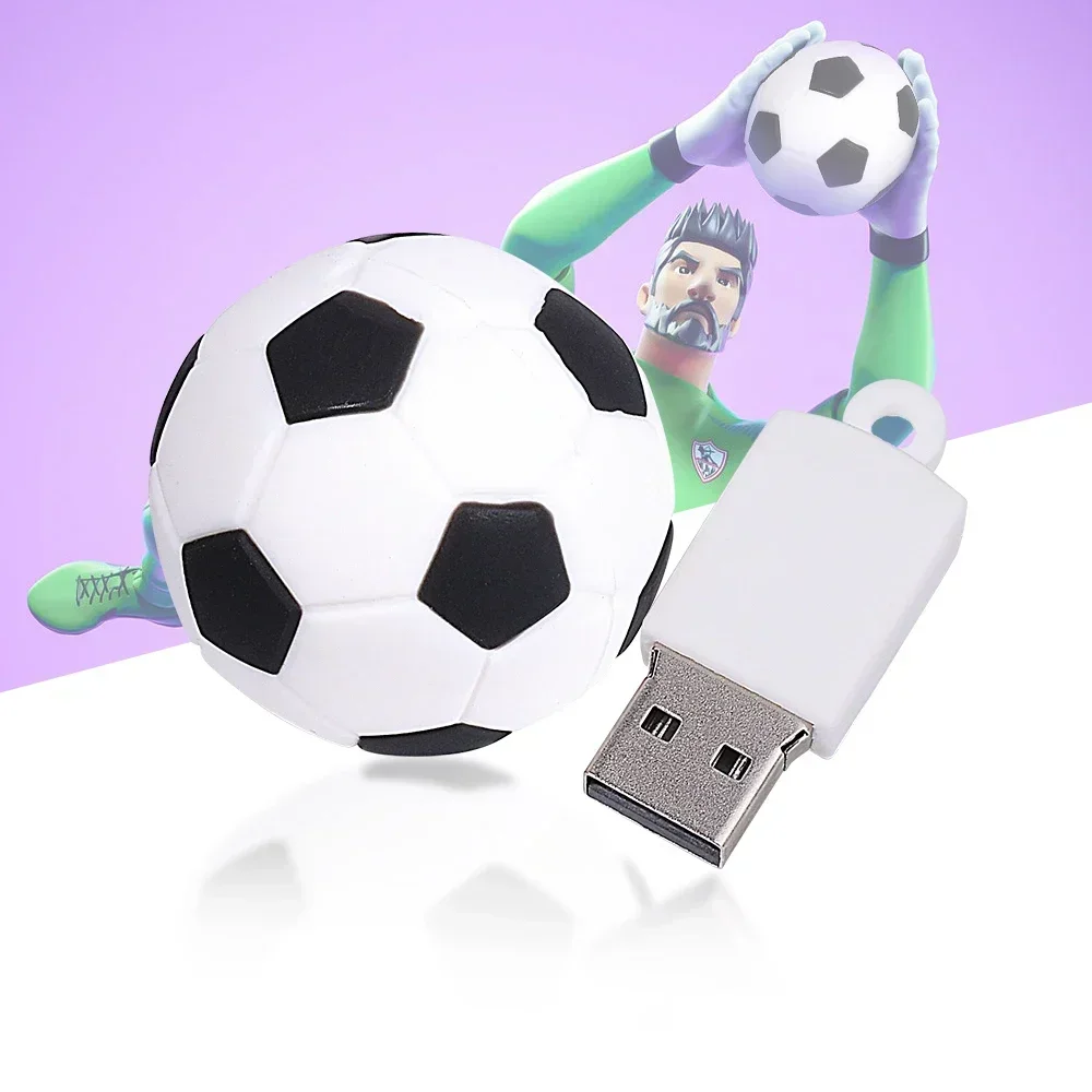 

SHANDIAN USB 2.0 Flash Drive 128GB Silicone Football Creative Cartoon Memory Stick 64GB 32G U Disk 4GB Pen Drives Children gifts