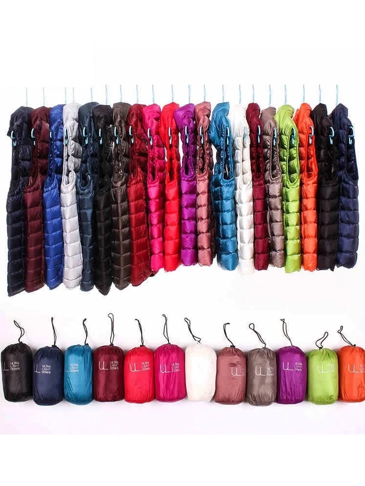 

2023 Women Sleeveless Women's Ultra Light Down Vests Slim Jacket Girl Gilet Plus Lightweight Windproof Warm Waistcoat