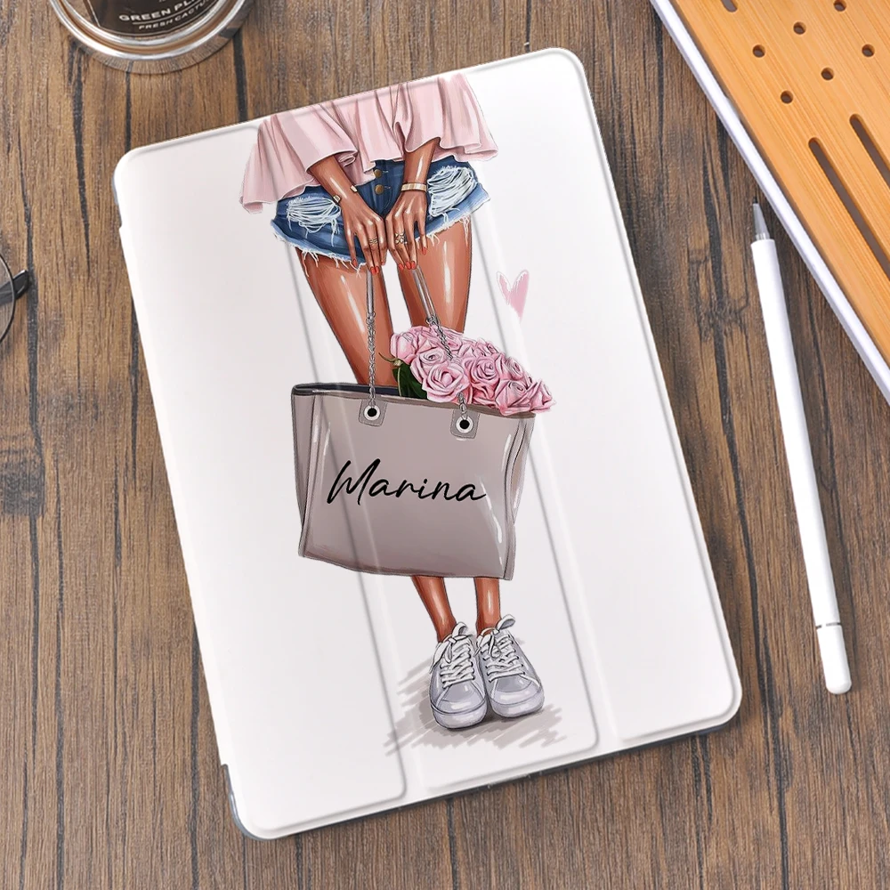 Custom Trendy Girls Tablet Cover for iPad 10th Generation 10.2 9th Mini 6 Air 5 Leather Silicone Funda Pro 11 Case 2024 Air 13