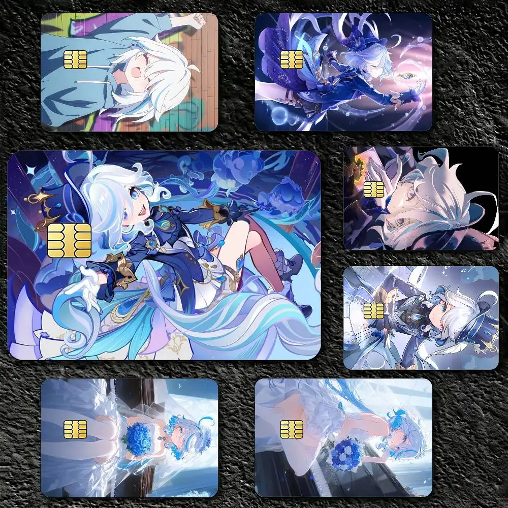 

F-Furina Genshin Impact Sticker Decoration Creative Bank Card Bus Metro Waterproof Sticker