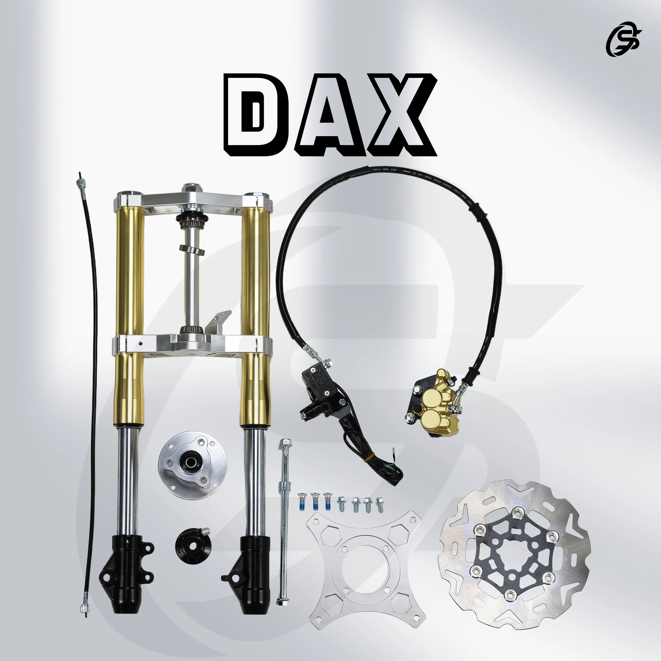 610mm Fork Kit DAX ST70 Front Fork Kit Golden 45mm Front Shock Absorber Kit Rebound speed Unadjustable for HONDA CT70 Motorcycle