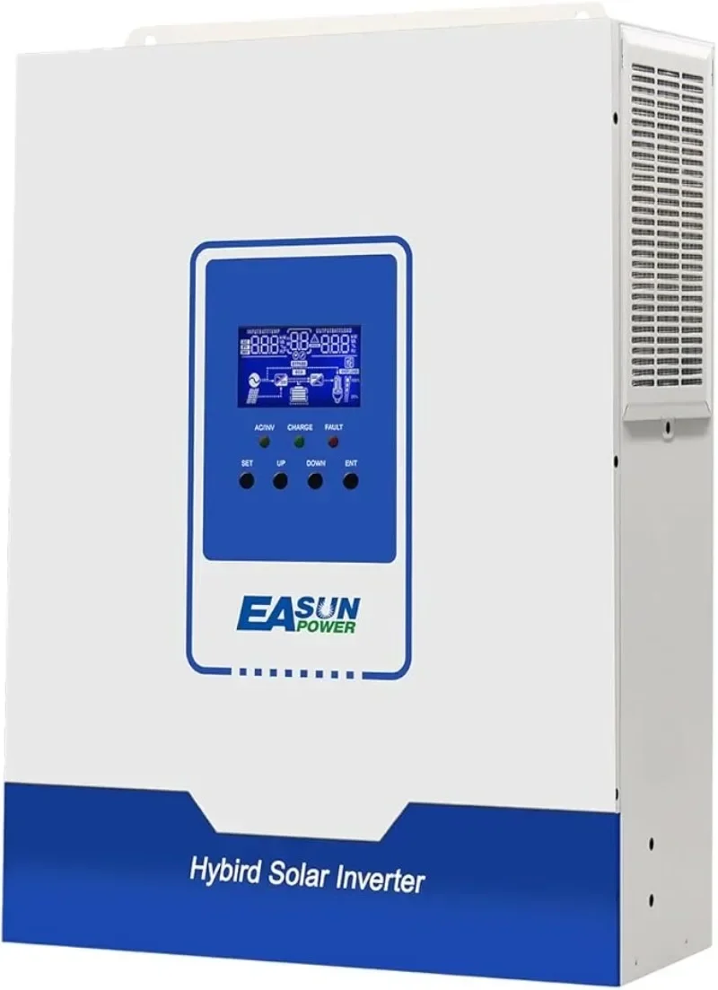 3000 W Solar-Wechselrichter, reiner Sinus-Wechselrichter, 24 V auf 110 V/120 V, integrierter 60 A MPPT-Controller, geeignet für Häuser, Wohnmobile