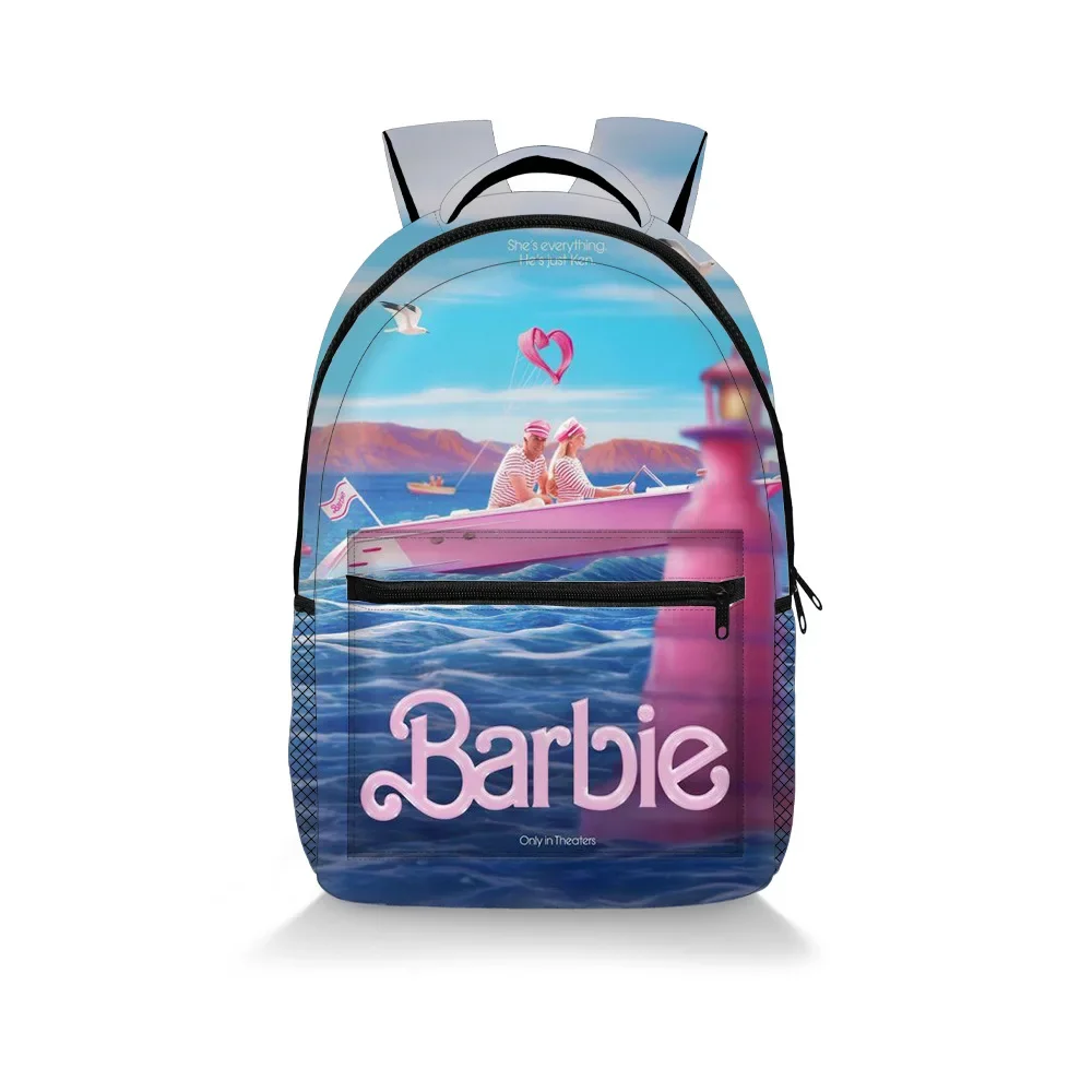 MINISO Barbie The Movie Peripheral Two-dimensional Girl Schoolbag Large-capacity Student Computer Bag Burden-reducing Backpack