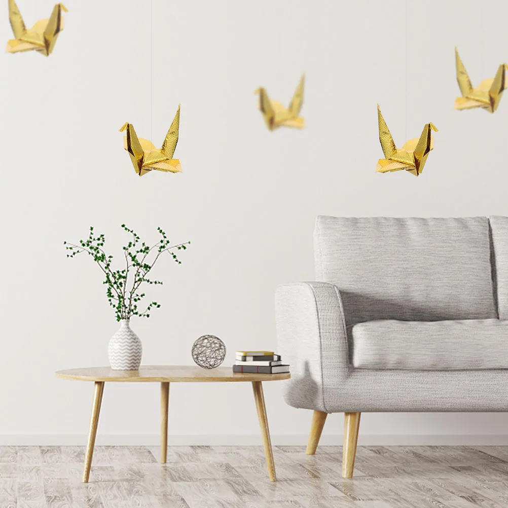 

Origami Paper Kit DIY Shiny Square Sheets Craft for Kids Hand Made Silver Color Folding Art Supplies