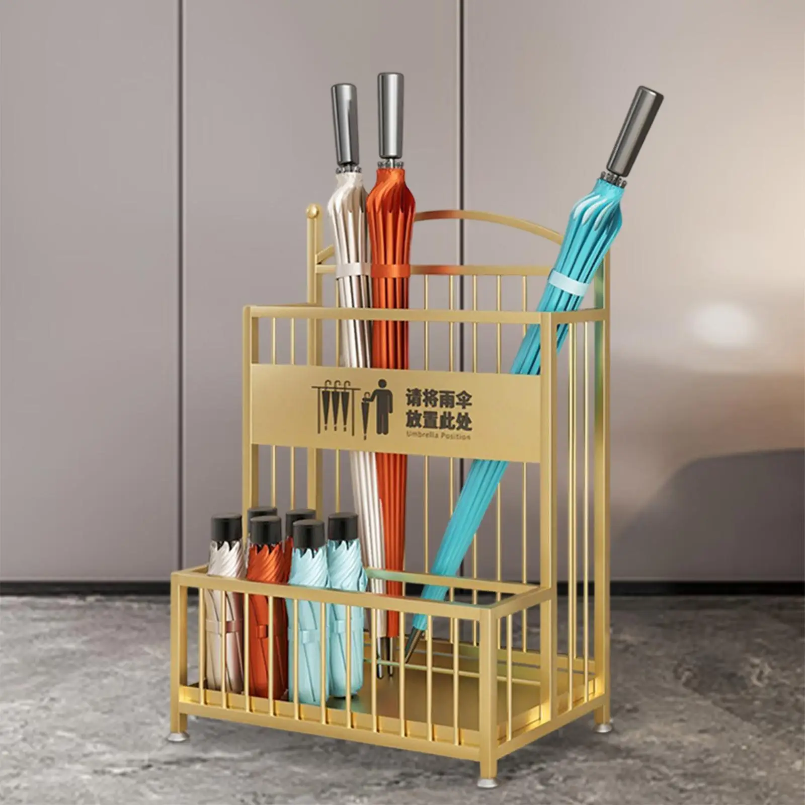 Umbrella Stand Umbrella Rack Multi Layer Container Bucket Entry Hallway Décor Umbrella Holder for Office Supermarket Home Hotel