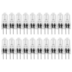 Bombillas halógenas G4, 20W, 12V, Bombilla de Lámpara transparente de 2 pines, para iluminación de cocina, luces de señal, pista, 20 unidades