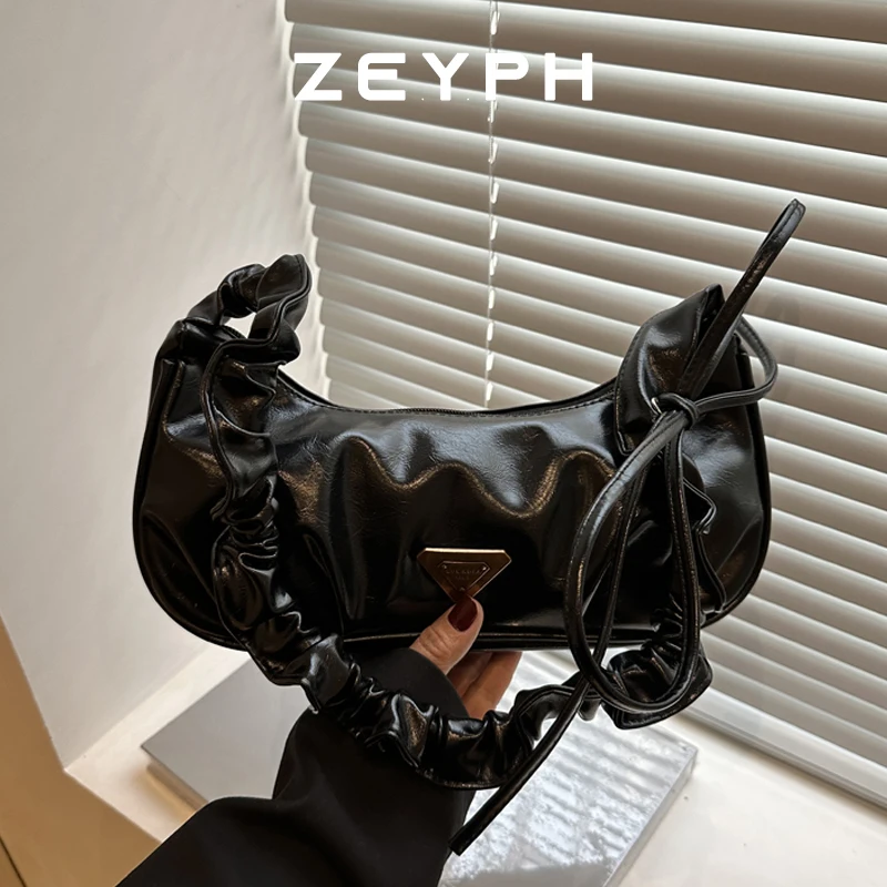 

Zeyph Sweet And Cool Women's Bag New Sle Pleated Knot Armpit oulder Handbag Korean Sle Single oulder Crossbody Bag