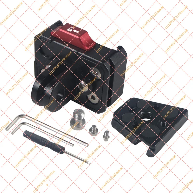 Mini V-Lock Quick Release Plate Clamp DSLR Camera Mount Board for GoPro 13 12 Tripod Adapter Quick Switch Kit
